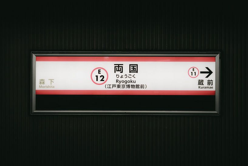 Ryogoku Station: Minimalist railway station art Tokyo by NZME Photography