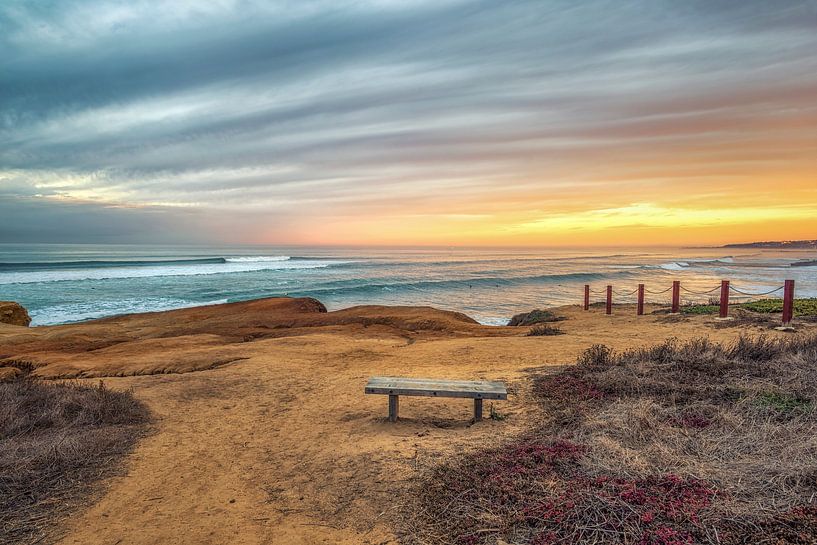A Bench For Sunrise - Serene Escape by Joseph S Giacalone Photography