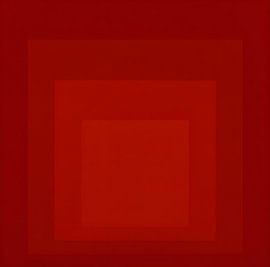 Josef Albers - Hommage au carré, rouge foncé . Haute résolution sur Vivanne