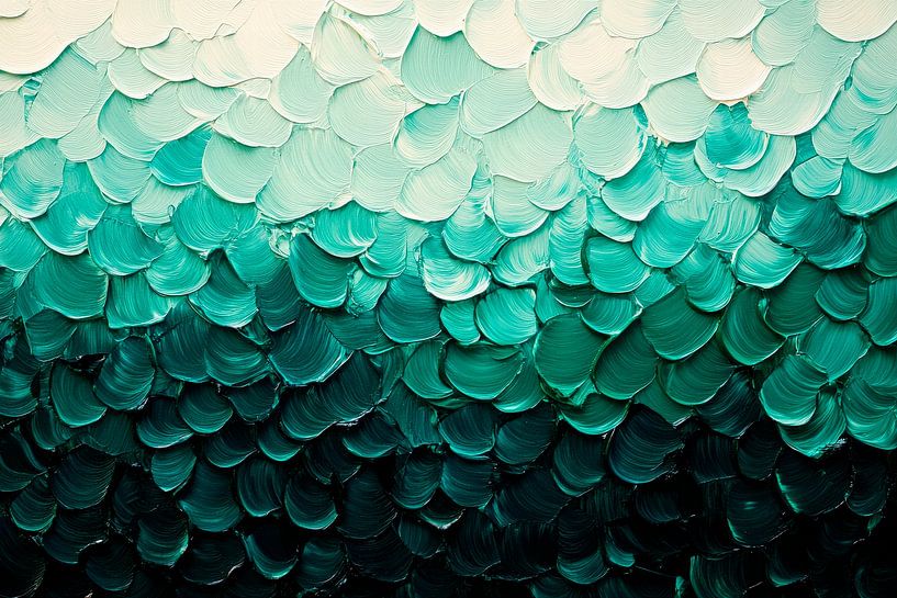 Ice blue scale pattern - Abstract by Poster Art Shop