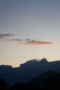 La Berneuse Berg Zonsondergang, Zwitserland