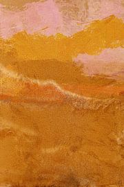 Rosa, gelbe und Terra-Landschaft. Moderner abstrakter Expressionismus. von Dina Dankers