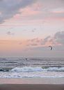 Kite surfing and a pastel colored sunset by Yvette Baur thumbnail