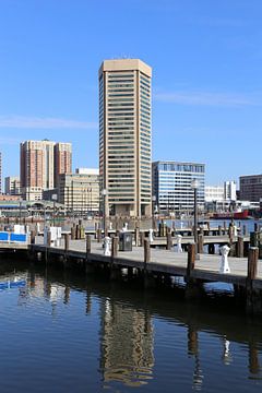 Baltimore's Inner Harbor en het World Trade Center