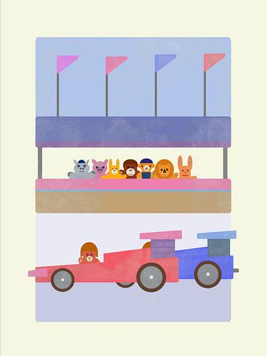 Racing car ready for the start