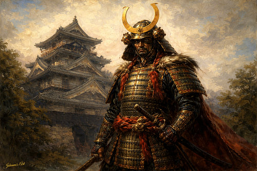 Classical Warrior in Ceremonial Armor – Japanese Art Collection