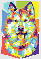 Alaska Malamute WPAP Kunst