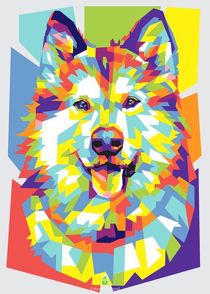 Alaska Malamute WPAP Kunst van Dayat Banggai