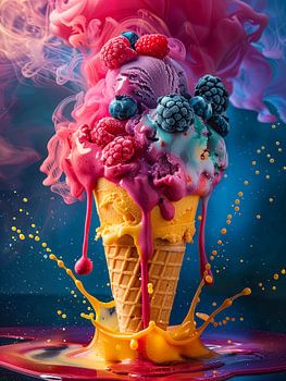 delicious ice cream creations in bright colours