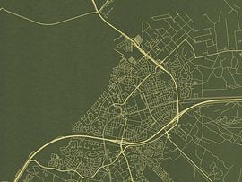 Map of Harderwijk in Green Gold