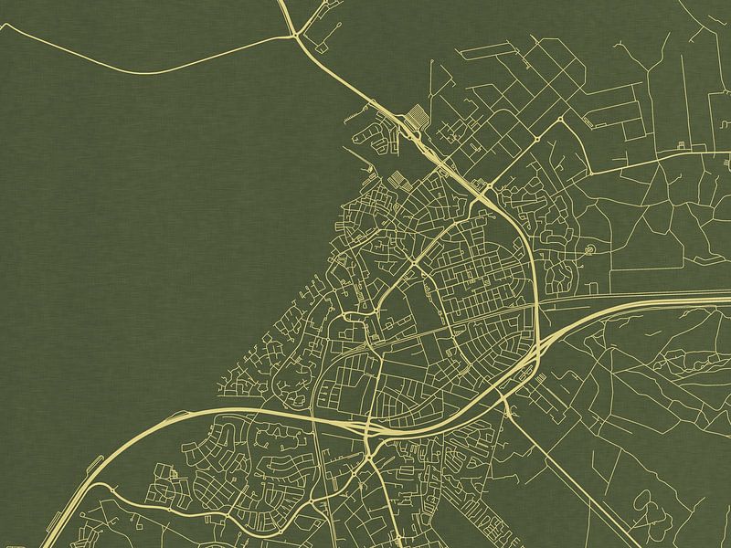 Kaart van Harderwijk in Groen Goud van De Kaartenwinkel
