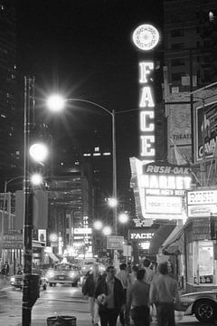 Rushstreet at night Chicago 1983