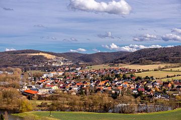 Voorjaarswandeling door de prachtige Saale vallei bij Dornburg-Camburg - Thüringen - Duitsland van Oliver Hlavaty
