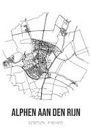 Alphen aan den Rijn (South-Holland) | Map | Black and White