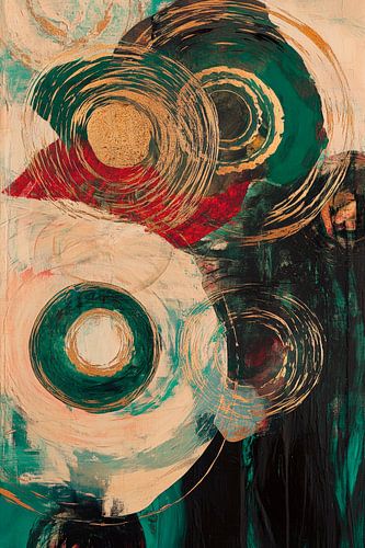 Abstracte kleuren en harmonieuze vormen