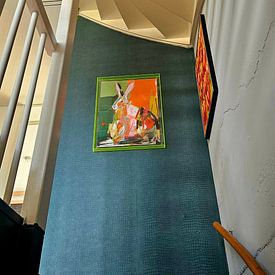 Klantfoto: Kleurrijke haas van Studio Allee, als fotoprint