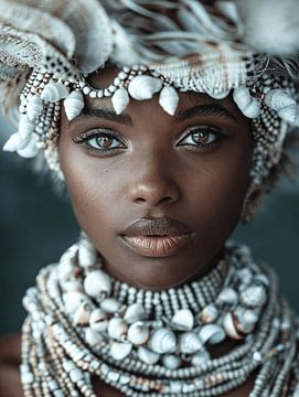 Portrait d'art "White shells&quot ; sur Carla Van Iersel