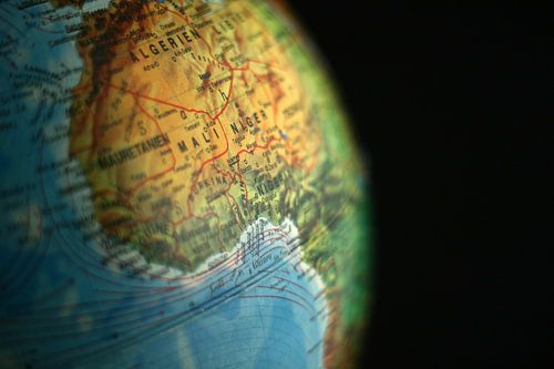 L'Afrique Mise en évidence sur le Globe