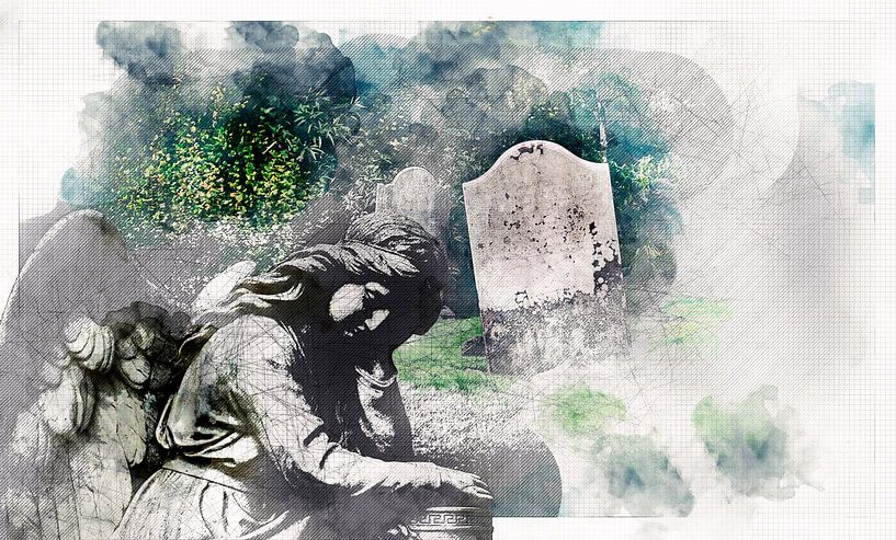 ange triste du cimetière pour la mémoire et le patrimoine par Ariadna de Raadt-Goldberg