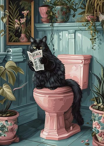 kat leest de ochtendkrant