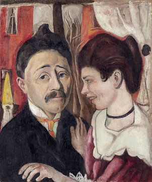 Max Beckmann - Portret van meneer en mevrouw Carl (1918) van Peter Balan
