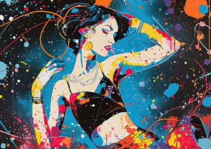 Tanzende Farbexplosion von Blikvanger Schilderijen