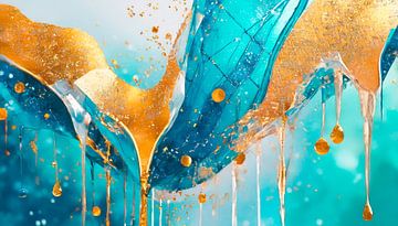 Painting with colours and drops by Mustafa Kurnaz
