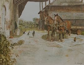 Gelderland horses for Betuwe farm by Wim Romijn