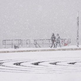 Nijmegen, Labyrinth im Schnee von Caroline Guerain