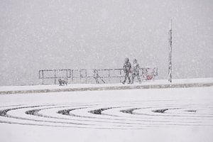 Nijmegen, Labyrinth im Schnee