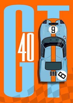 Ford GT40 No.6 Top Tribute by Theodor Decker