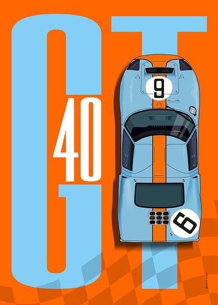 Ford GT40 No.6 Top Tribute by Theodor Decker