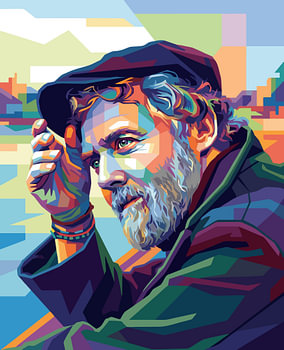 GLEN HANSARD WPAP POP-ART-ILLUSTRATION: „Voice of Heart“ & Resilience – Metallkunst-Poster