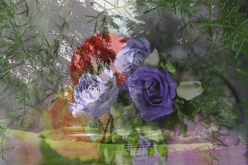 Abstracte fotografie | Abstract expressionisme | Modern abstract | Paarse rozen betoveren