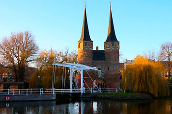 Oostpoort Delft water pixel mosaic