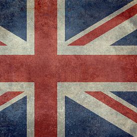 The Union Jack flag of the UK - Vintage retro version von The Sterling Gallery