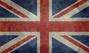 The Union Jack flag of the UK - Vintage retro version von The Sterling Gallery