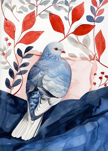 Slapende duif vogel #dier