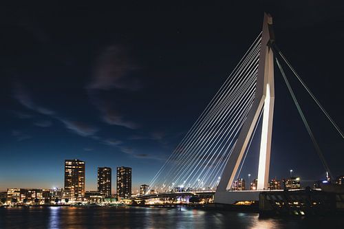 Erasmus Bridge at Night, Rotterdam by Mark Wijsman