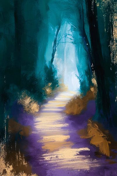 Colourful mystical forest path by Imperial Art House
