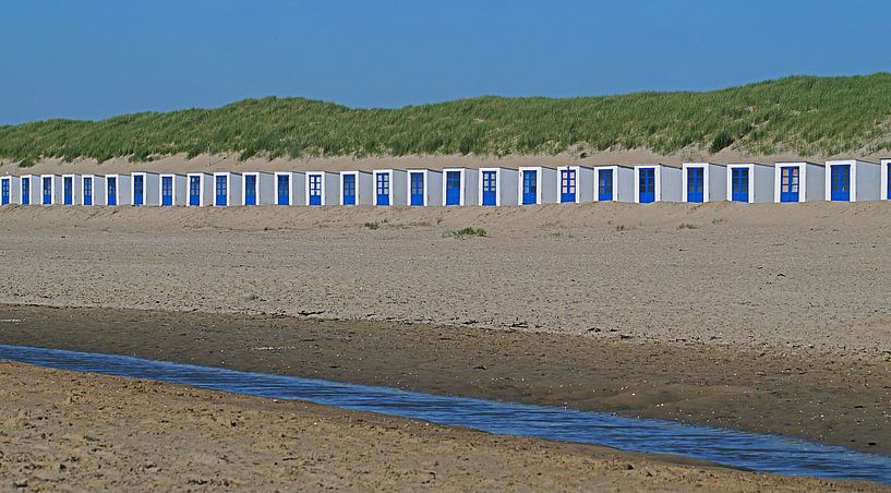 Texel Strandhuisje  van Elfriede de Jonge Boeree