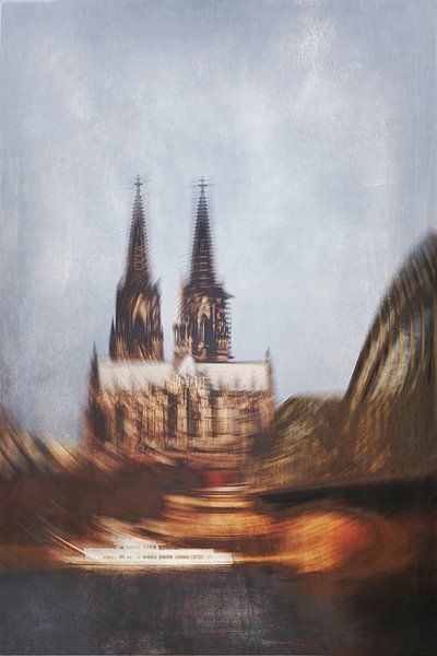 Bridge and Cologne Cathedral - Abstract by Dirk Wüstenhagen