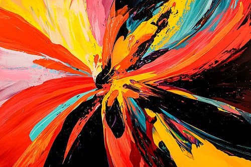 Abstracte kleurrijke kunstexplosie