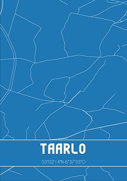 Blauwdruk | Landkaart | Taarlo (Drenthe) van MijnStadsPoster