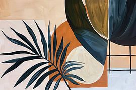 Tropische Geometrie - Abstrakte Blätter von Poster Art Shop