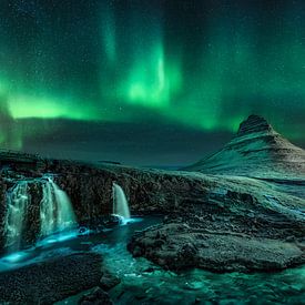 Aurora Borealis in IJsland. van Voss Fine Art Fotografie