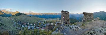 Keselo Fort, Omalo, Tusheti, Georgië van Arjan Oosterom