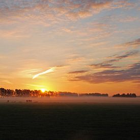 opkomende zon boven Ter Idzard von Marten Wieringa