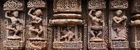 Four ancient dancers and Ganesha