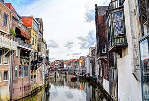 Dordrecht Wijnhaven von Scheffersplein Niederlande